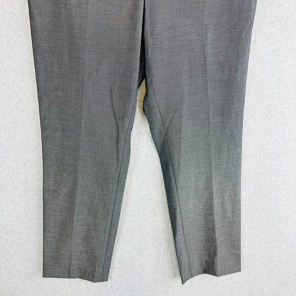 New Ann Taylor Womans Sz 10 The Ankle Pants Grey Side Zip Bi-Stretch NWT - Picture 3 of 10